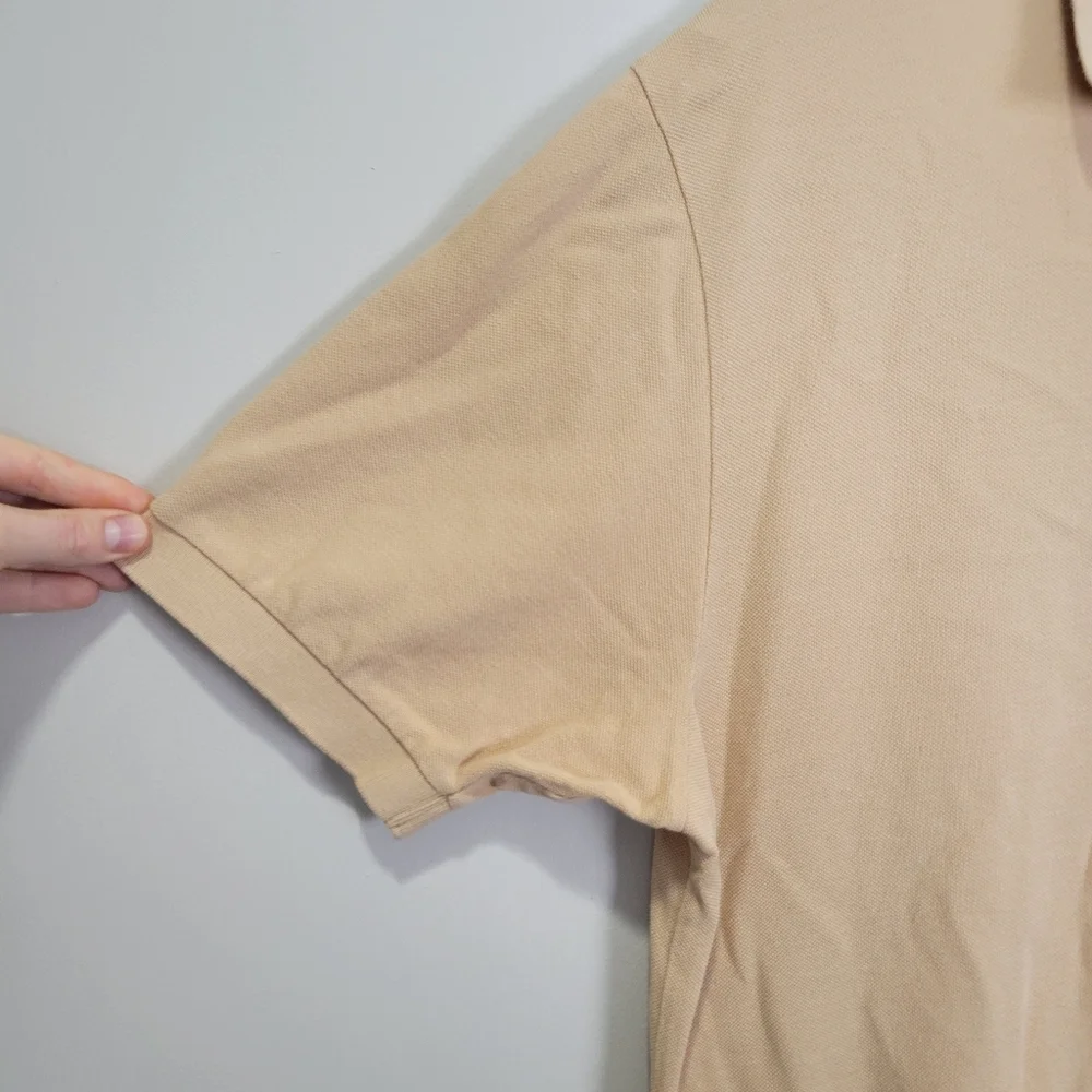 Ralph Lauren Polo Tan Short Sleeve Shirt Pony Logo Men's Large